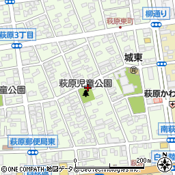 萩原児童公園トイレ周辺の地図