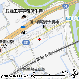 佐賀県小城市牛津町上砥川124周辺の地図