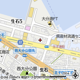 株式会社日清観光　大分営業所周辺の地図