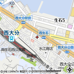 長浜ラーメン 西大分店周辺の地図