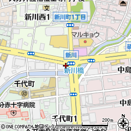 大分県大分市住吉町1丁目1周辺の地図