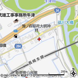 佐賀県小城市牛津町上砥川113周辺の地図