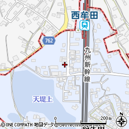 福岡県筑後市西牟田1693周辺の地図