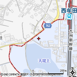 福岡県筑後市西牟田6395周辺の地図