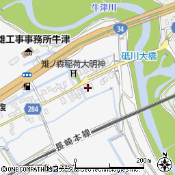 佐賀県小城市牛津町上砥川106周辺の地図