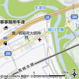 佐賀県小城市牛津町上砥川95周辺の地図