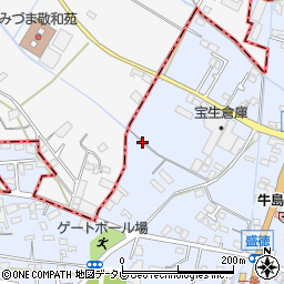 福岡県筑後市西牟田6111周辺の地図