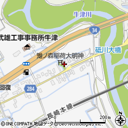 佐賀県小城市牛津町上砥川109-1周辺の地図