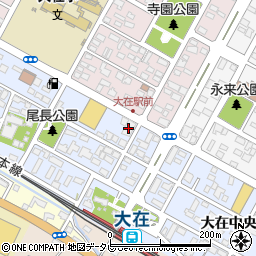 大分銀行大在支店周辺の地図