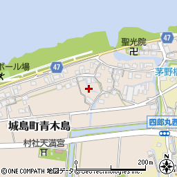 福岡県久留米市城島町青木島周辺の地図