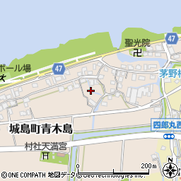 福岡県久留米市城島町青木島周辺の地図