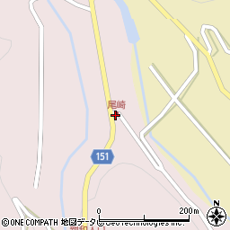 尾崎周辺の地図