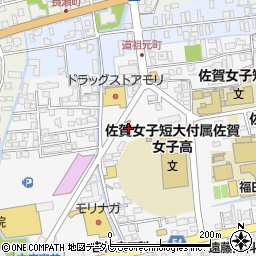 佐賀道祖元郵便局周辺の地図