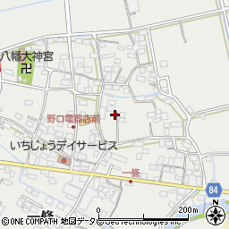 福岡県広川町（八女郡）一條周辺の地図