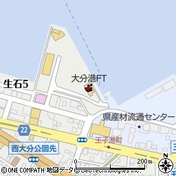 大分港ＦＴ（商船三井さんふらわあ）周辺の地図