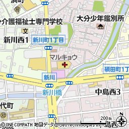 マルキョウ新川店周辺の地図