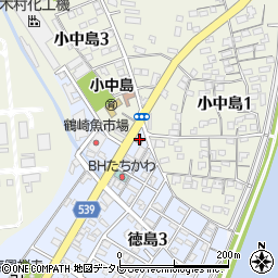 小中島郵便局周辺の地図