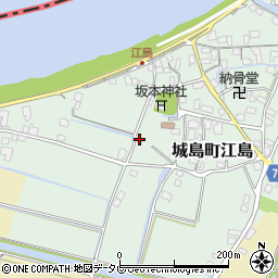 福岡県久留米市城島町江島周辺の地図