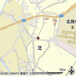 愛媛県北宇和郡鬼北町芝周辺の地図