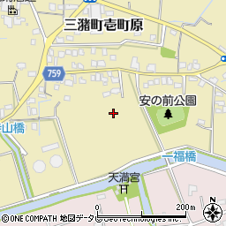福岡県久留米市三潴町壱町原周辺の地図