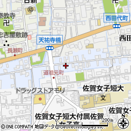 佐賀県佐賀市道祖元町周辺の地図