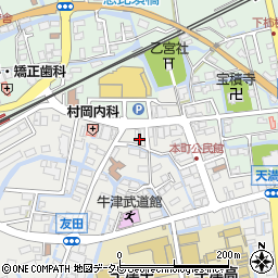 中央時計店周辺の地図