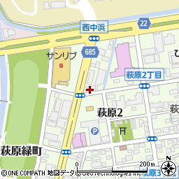 カーブス　大分萩原店周辺の地図