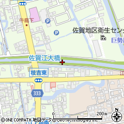 佐賀江大橋周辺の地図
