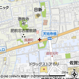 佐賀県佐賀市長瀬町2-2周辺の地図