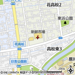 新鮮市場花高松店周辺の地図