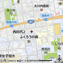 シャトー西田代周辺の地図