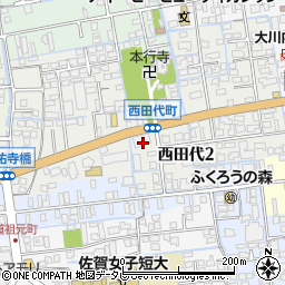 佐賀銀行与賀町支店周辺の地図