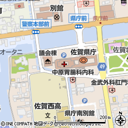 佐賀県庁関連機関　佐賀東信用組合県庁支店周辺の地図