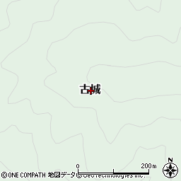 高知県高岡郡四万十町古城周辺の地図