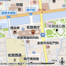 佐賀県庁周辺の地図