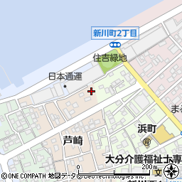 大分県大分市芦崎周辺の地図