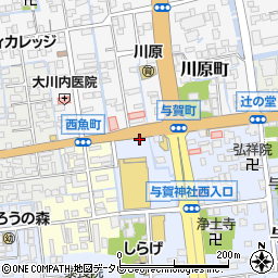 与賀町西周辺の地図