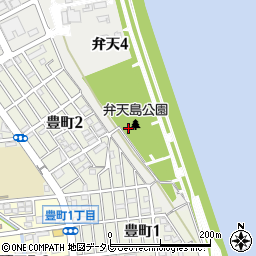 弁天島公園トイレ周辺の地図
