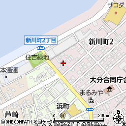 シェル新川周辺の地図