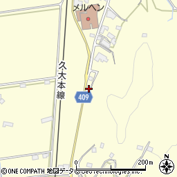 大分県玖珠郡九重町右田3231周辺の地図
