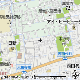 佐賀県佐賀市西田代1丁目8周辺の地図