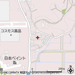 福岡県八女郡広川町日吉520-68周辺の地図