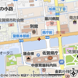 県庁前(お堀前)周辺の地図