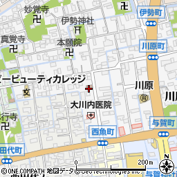 佐賀伊勢郵便局周辺の地図