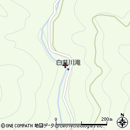 白井川滝周辺の地図
