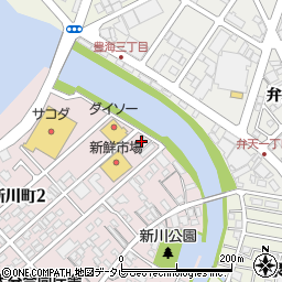 新鮮市場新川店周辺の地図