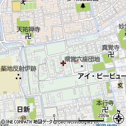 佐賀県佐賀市六座町周辺の地図