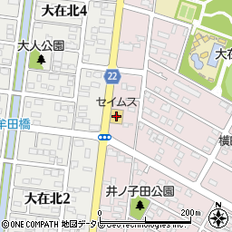 ドラッグセイムス大分横田店周辺の地図