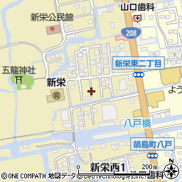 佐賀県佐賀市新栄西周辺の地図