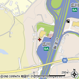 九州自動車道　広川ＳＡ上り周辺の地図
